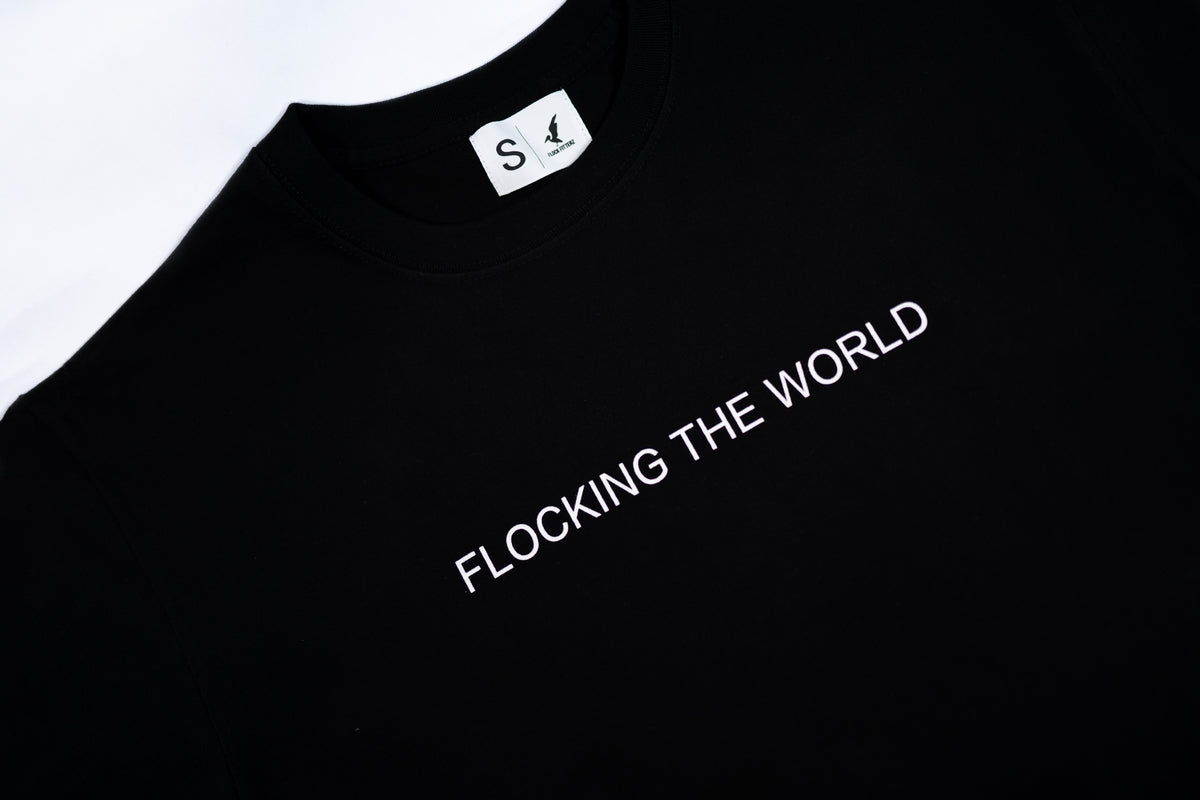 "Flocking The World" Tee - Black