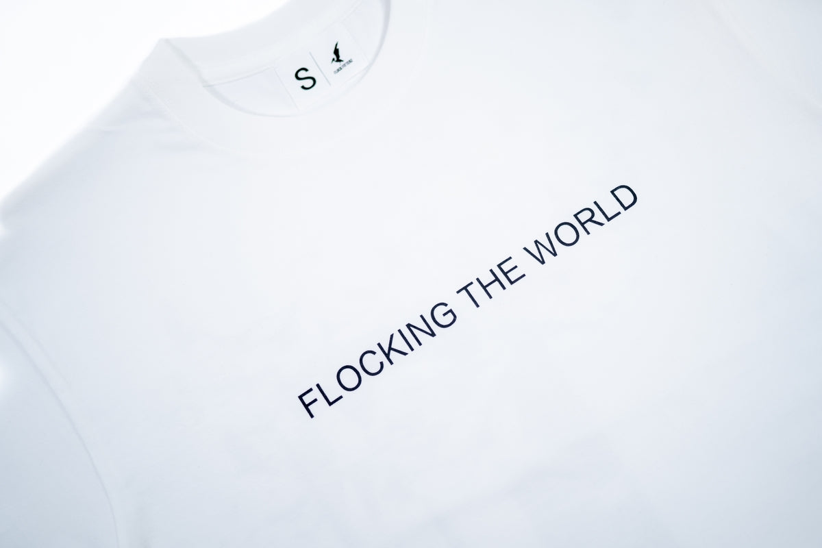 "Flocking The World" Tee - White