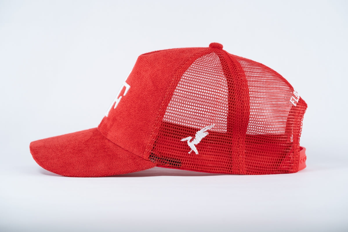 FF Suede Trucker Hat - Red