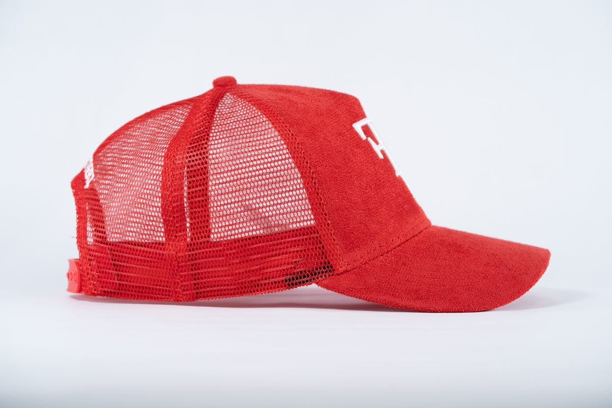 FF Suede Trucker Hat - Red