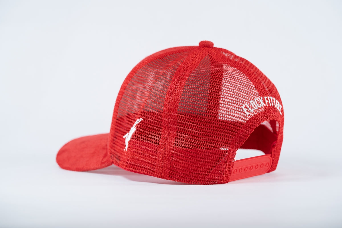 FF Suede Trucker Hat - Red